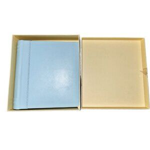 Pottery Barn Kids Blue Leather Photo Album New in Box